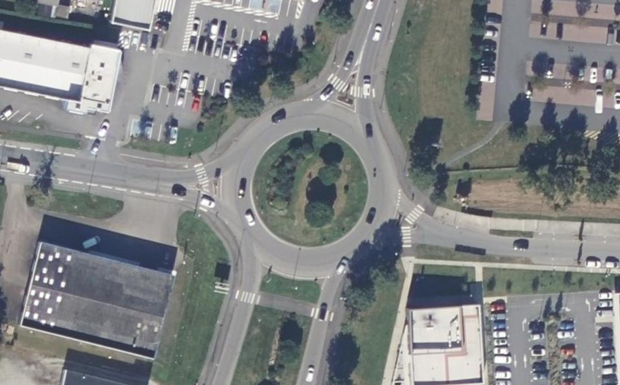 Vue aérienne du Rond-Point du Haut Pâtis