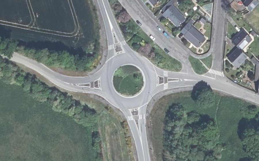 Vue aérienne du Rond-Point des Noës