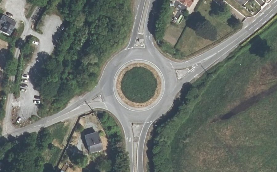 Vue aérienne du Rond-Point de l'Angle