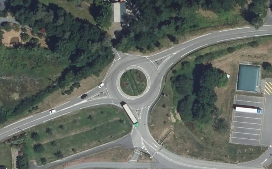 Vue aérienne du Carrefour de Roxane