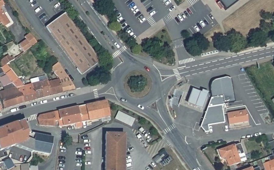 Vue aérienne du Rond-Point du Guy