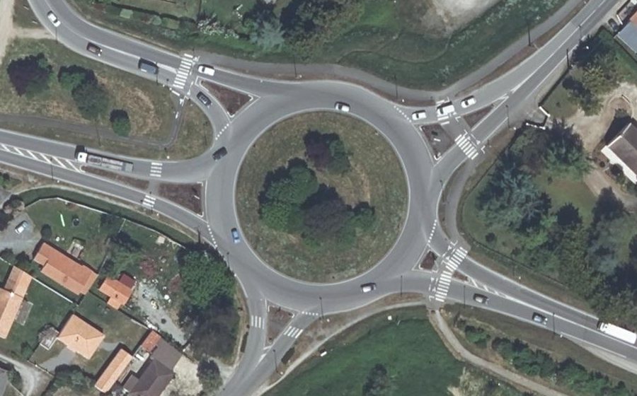Vue aérienne du Rond-Point des Carrières