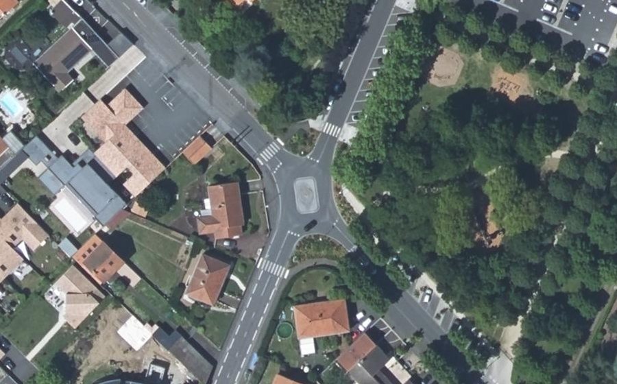 Vue aérienne du Giratoire du Parc