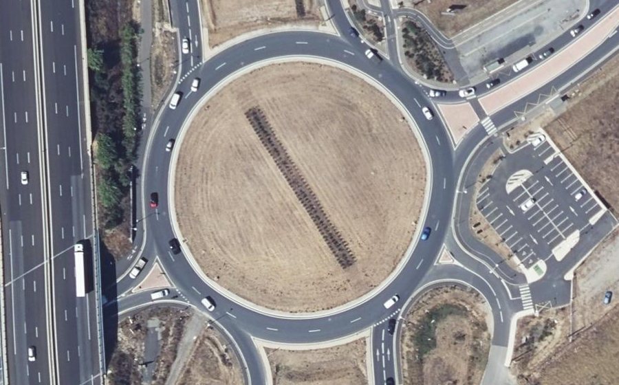 Vue aérienne du Giratoire ROSC Avenue Panchot
