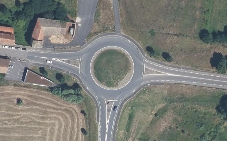 Vue aérienne du Rond-Point de l'Europe