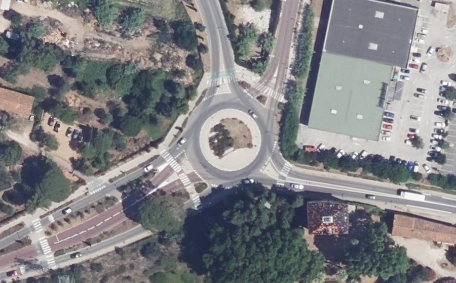 Vue aérienne du Giratoire de l'Ordre National du Mérite