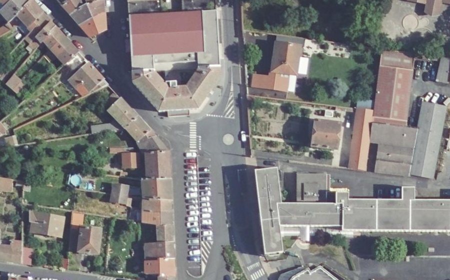 Vue aérienne du Giratoire des Contributions