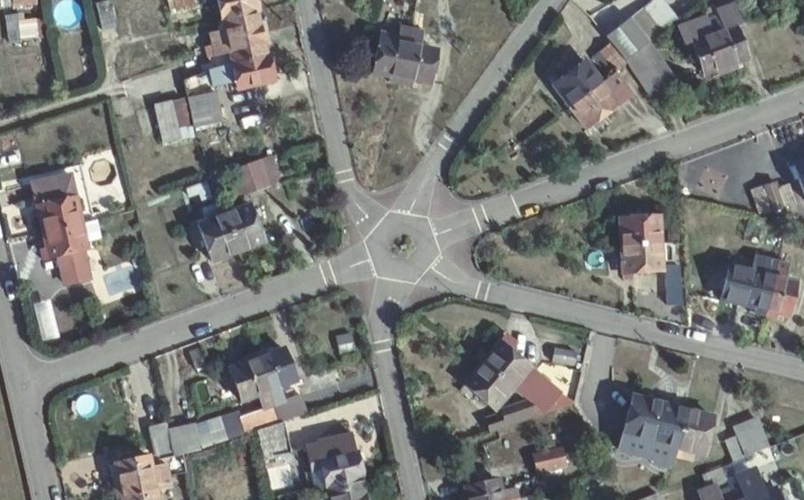Vue aérienne du Place de l'Eglantine