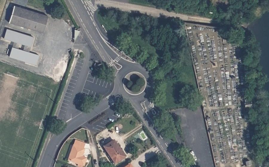 Vue aérienne du Rond-Point Antonin Proust
