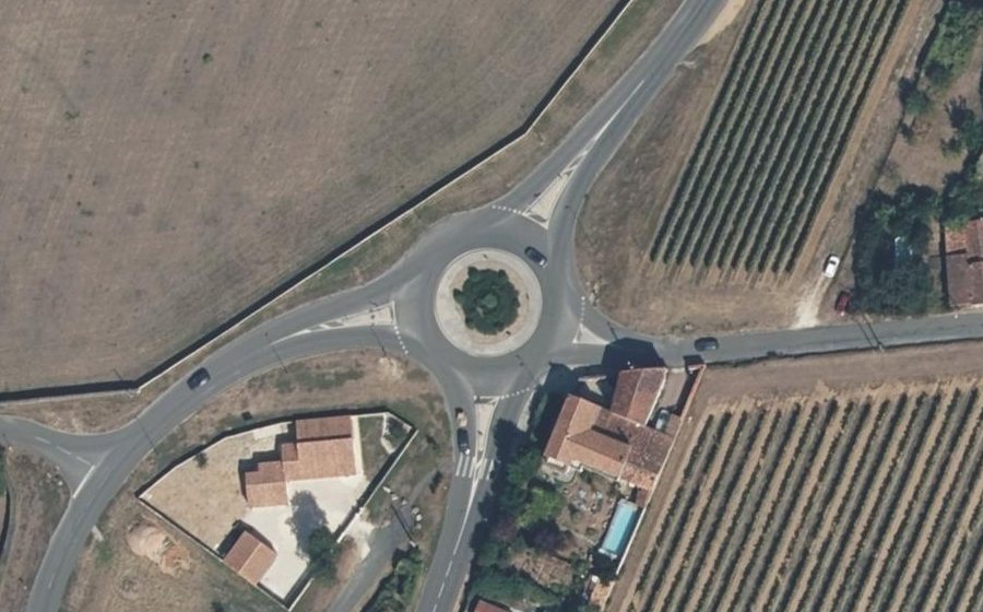 Vue aérienne du Rond-Point de la Petite Arche