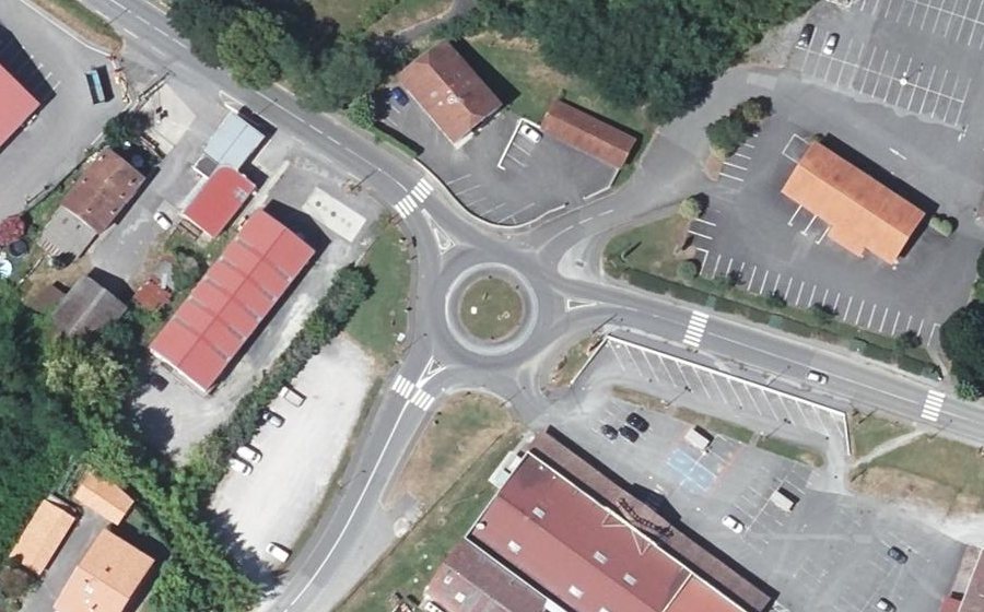 Vue aérienne du Rond-point Alegera
