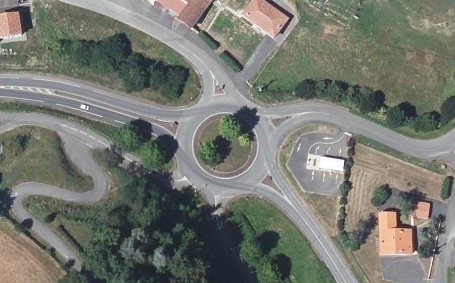 Vue aérienne du Rond-point Kapuntegi berria