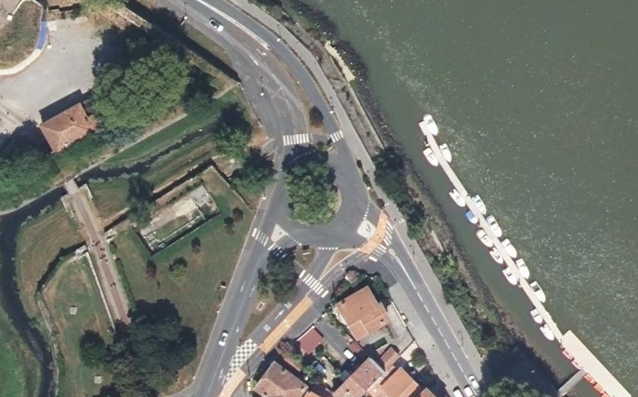 Vue aérienne du Giratoire de la Nautique