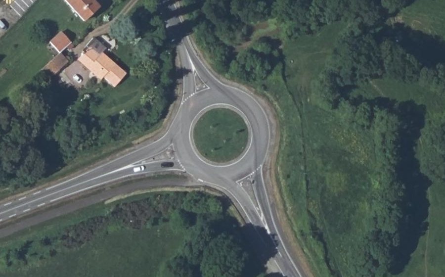 Vue aérienne du Rond-Point du Chef d'Âne