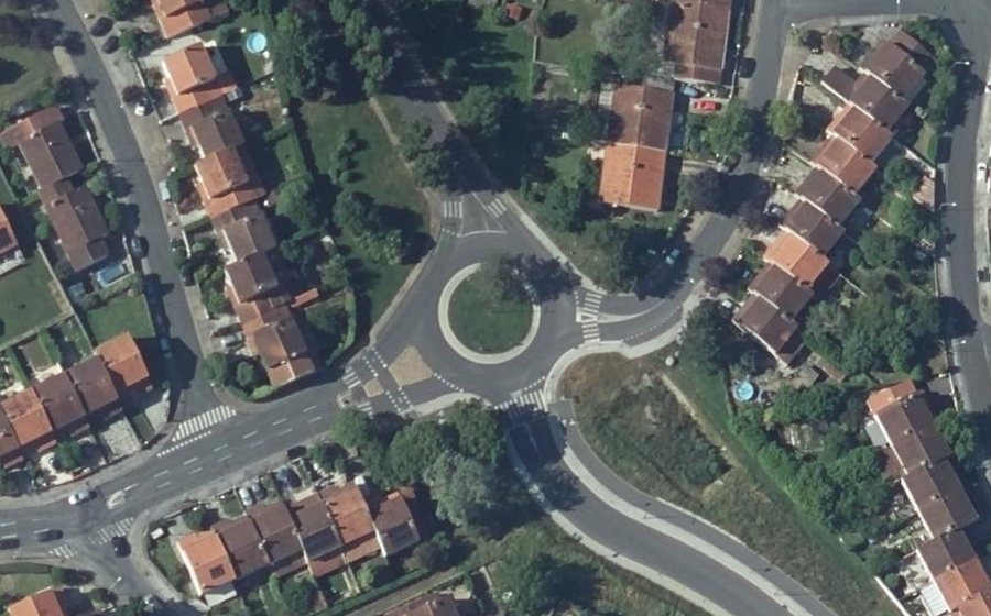 Vue aérienne du Rond-Point de Milhau