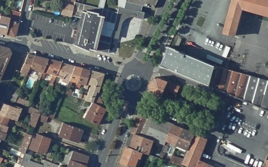 Vue aérienne du Place de l'Abattoir