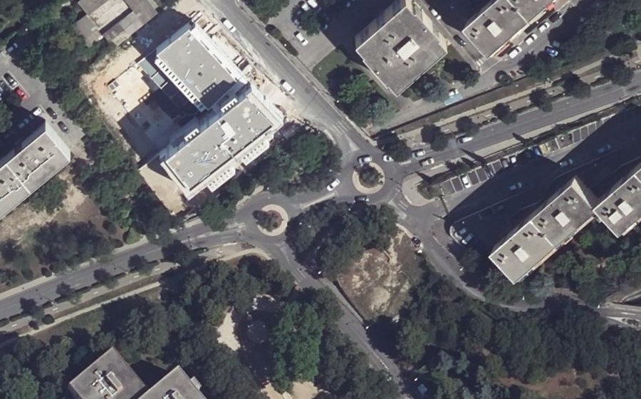 Vue aérienne du Rue du Professeur Roger Luccioni