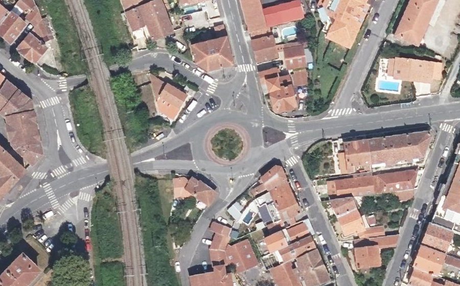 Vue aérienne du Giratoire Albert Thomas