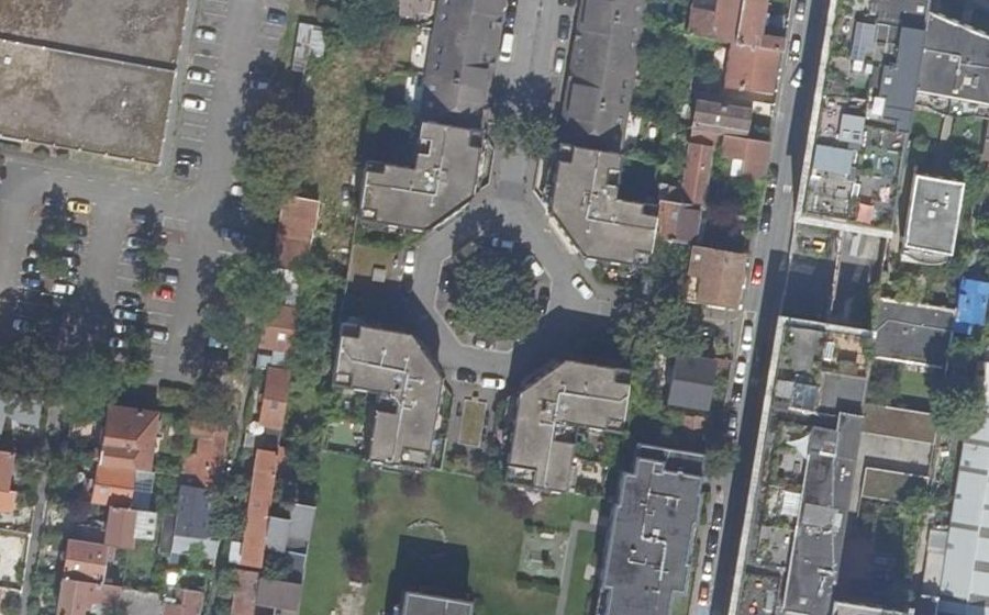 Vue aérienne du Place Marc Sangnier