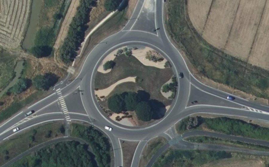 Vue aérienne du Rond-Point du Forcin