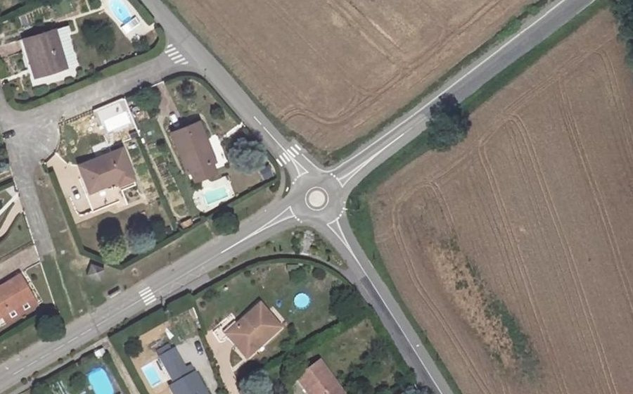 Vue aérienne du Route de Chaponnay