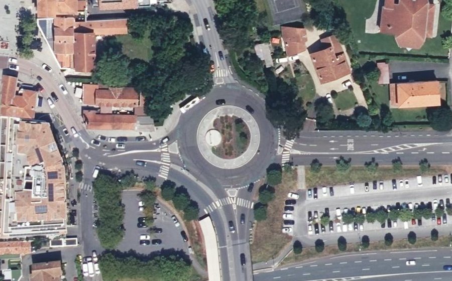 Vue aérienne du Giratoire Élise Cestac