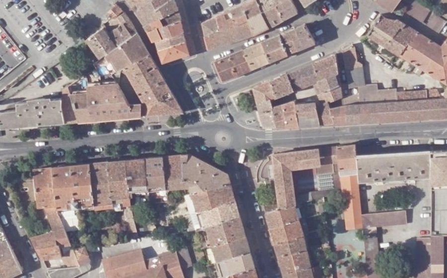 Vue aérienne de la Place Pasteur