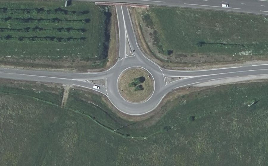 Vue aérienne du Rond-Point des Charbonnières