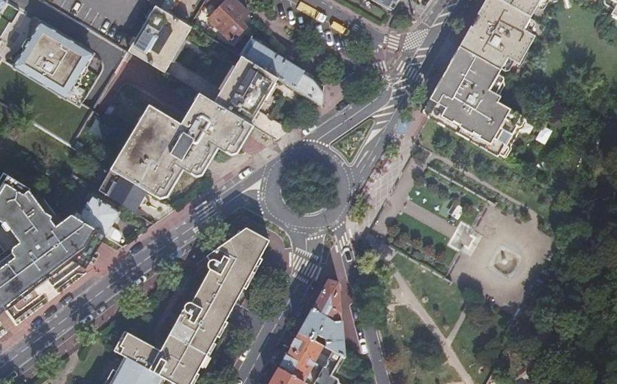 Vue aérienne de la Place Eugène Sue