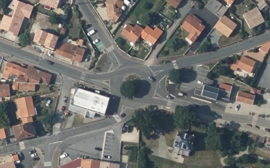 Vue aérienne du Rond-Point de l'Océan