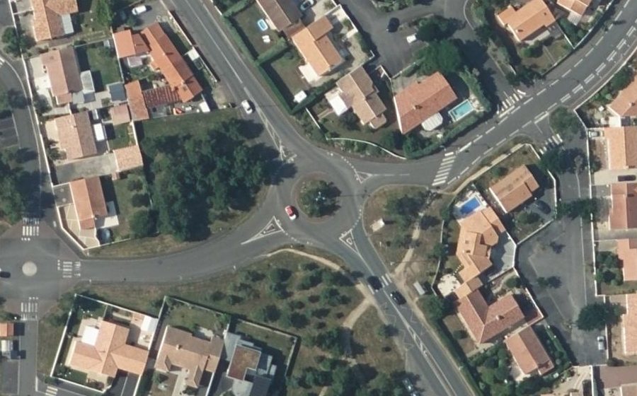 Vue aérienne du Route des Sables
