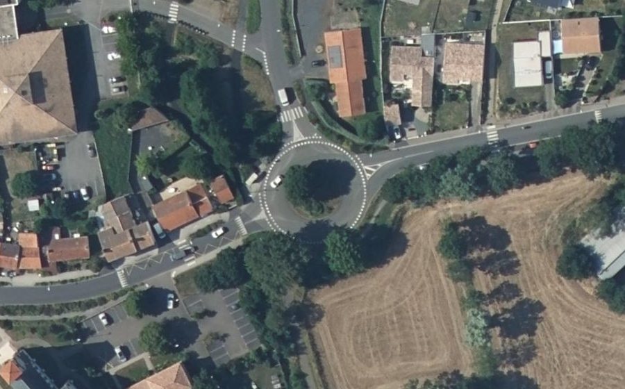 Vue aérienne du Rond-Point de la Chenaie