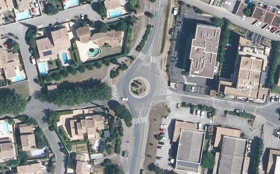 Vue aérienne du Rond-Point de Septimanie