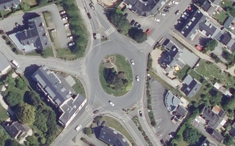 Vue aérienne du Rond-Point de l'Odet