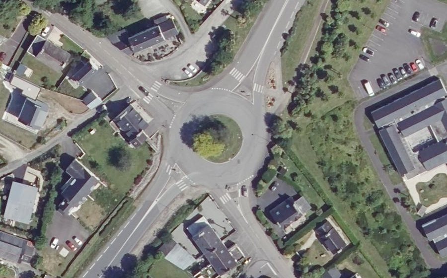 Vue aérienne du Rond-Point de Ker Elo