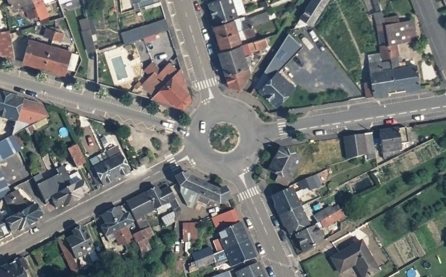 Vue aérienne de la Place de la Révolution Française