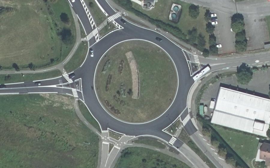 Vue aérienne du Rond-Point du Haut-Kœnigsbourg