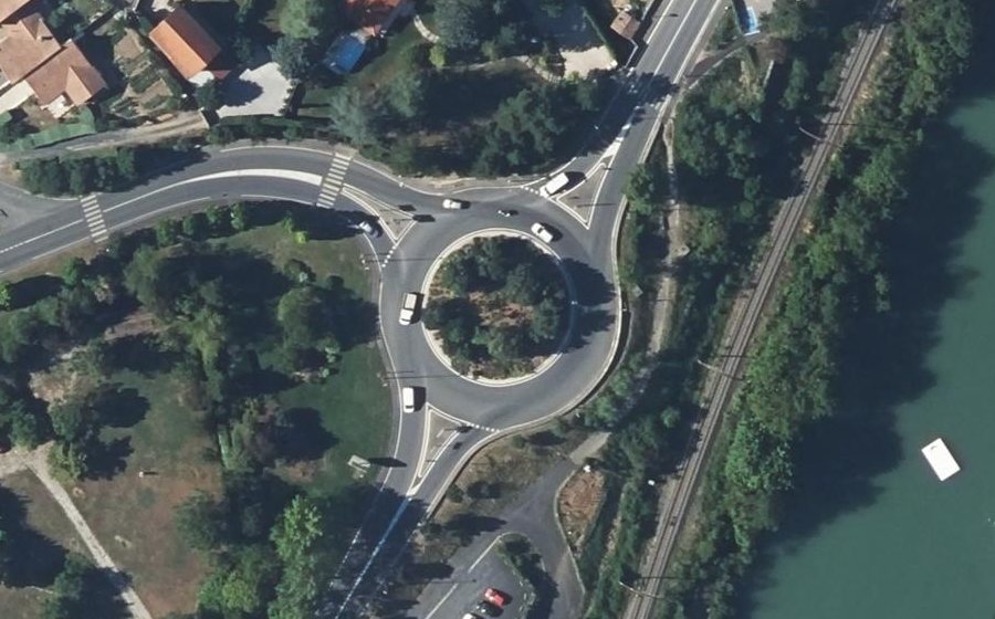 Vue aérienne du Giratoire de Bellugues