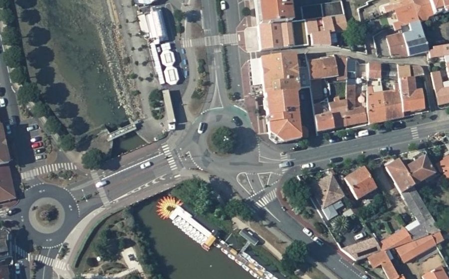 Vue aérienne du Rond-Point de l'Écluse
