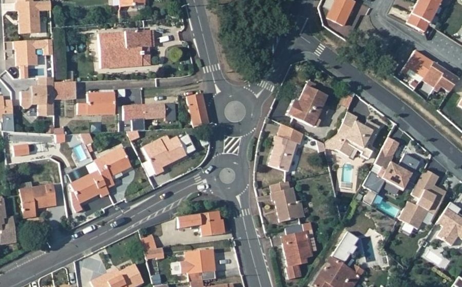 Vue aérienne du Route des Sables