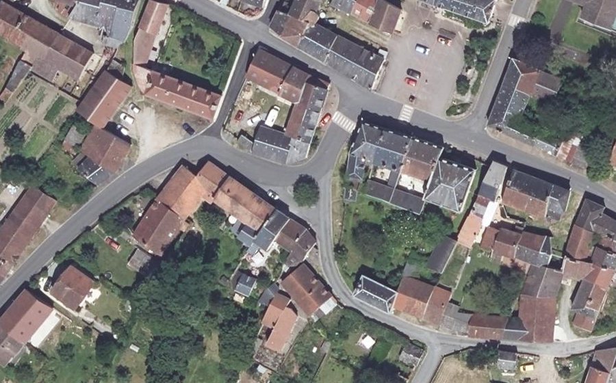 Vue aérienne du Rond-Point du Marronnier