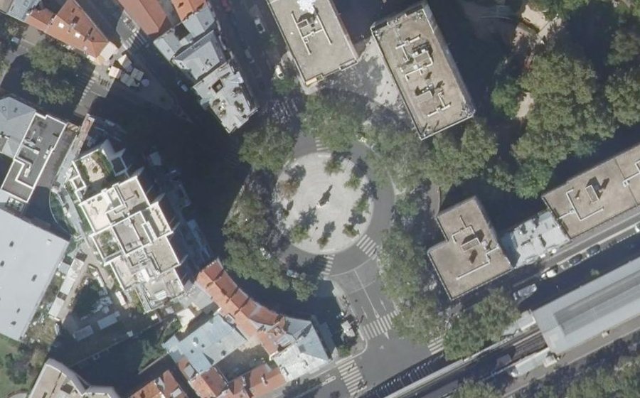 Vue aérienne de la Place Pinel