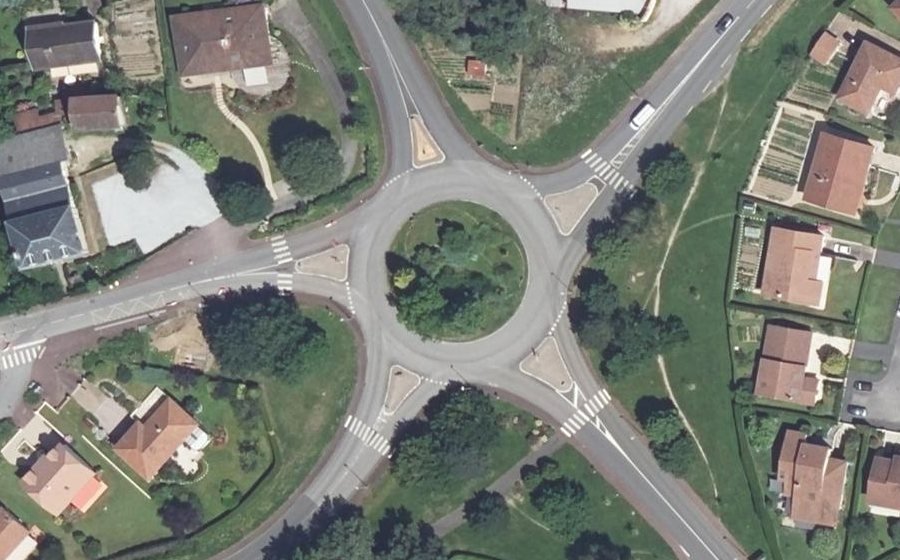 Vue aérienne du Rond-Point Montplaisir