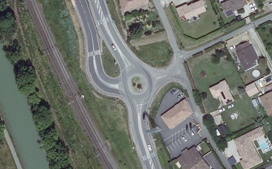 Vue aérienne du Route de Montauban