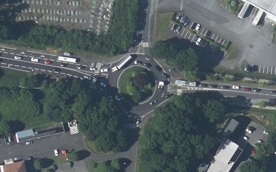 Vue aérienne du Rond-Point Les Clouzeaux
