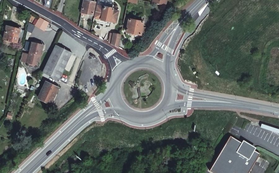 Vue aérienne du Rond-point de l'Europe