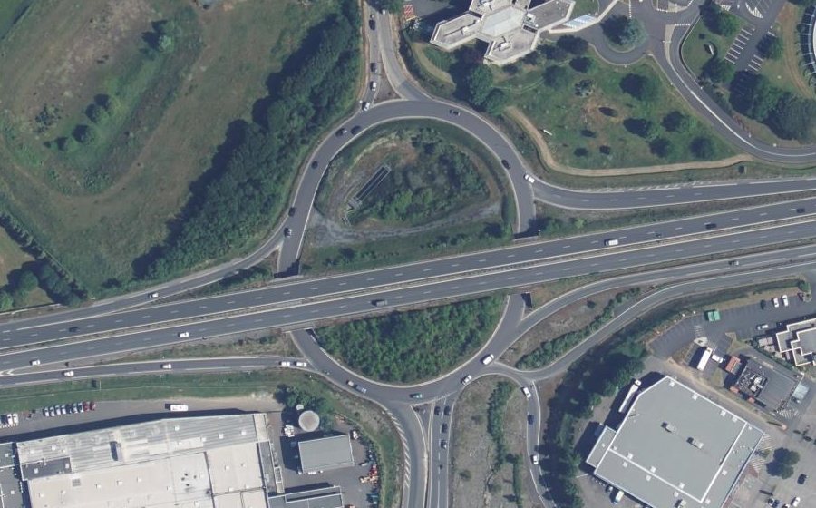Vue aérienne du Rond-Point de Chaban