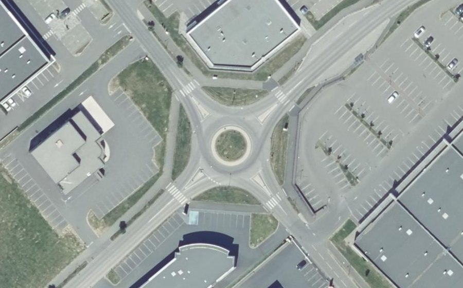 Vue aérienne du Rond-Point du Souvenir Français
