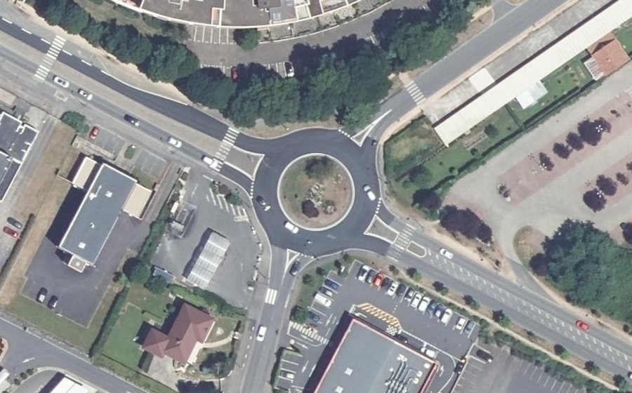 Vue aérienne du Rond-Point de Lattre de Tassigny