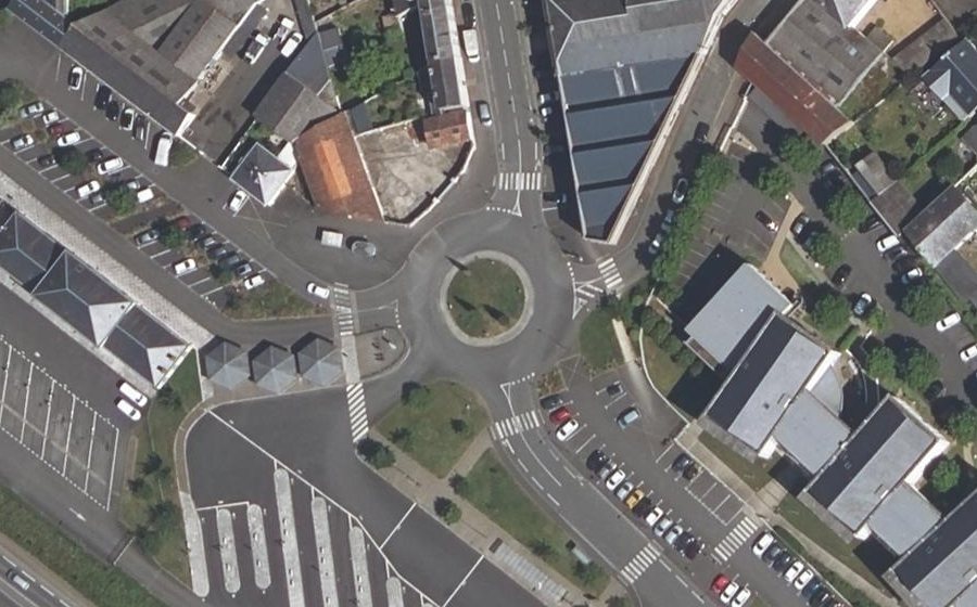 Vue aérienne du Rond-Point Balzac